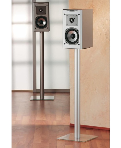 Speakerstandaard set van 2 Boxero Maxi aluminium / zwart glas