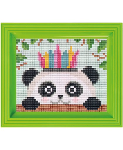 Pixel Geschenkverpakking Panda met Indianentooi