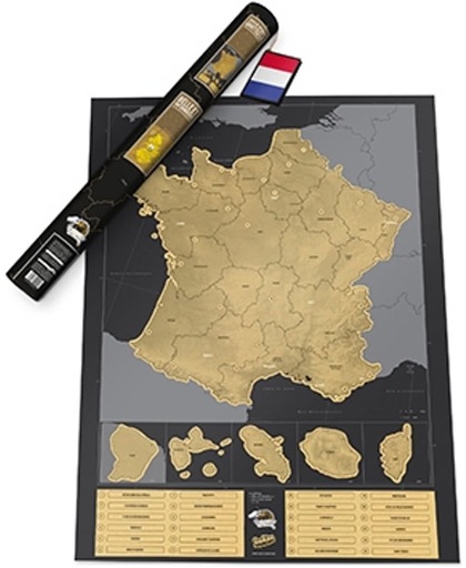 Kras Wereldkaart - Scratch Map France