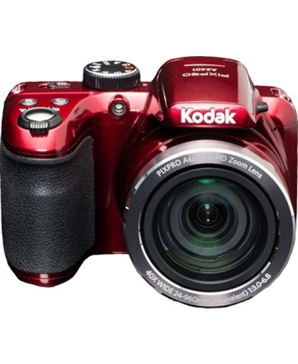 Kodak Astro Zoom AZ401 Bridge fototoestel 16.15MP 1/2.3" CCD 4608 x 3456Pixels Rood