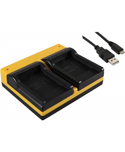 USB Dual Charger voor Kodak LB-070 Camera Accu / Compacte USB Accu Oplader