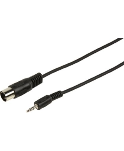Audio kabel 5p DIN steker (180°) - 3.5mm stereo steker 1,50 m