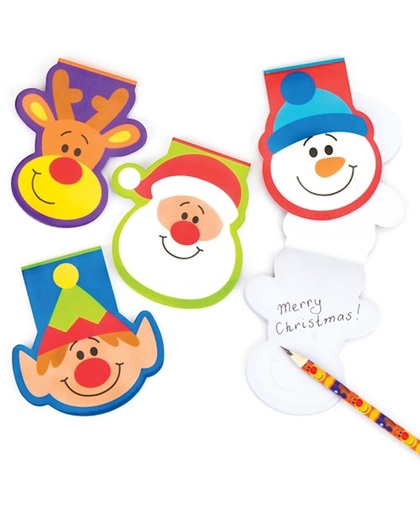 Memoblokjes met feestelijke vriendjes voor kinderen. Leuke kerstcadeautjes en spelletjes voor kleine kinderen (8 stuks per verpakking)