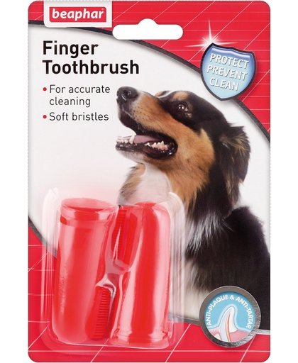 Beaphar Vingertandenborstel - Hond - Gebitsverzorging - 2 x 2 tandenborstels