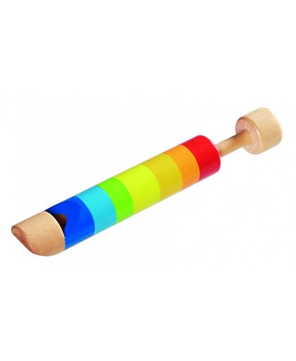 Goki Houten Fluit Met Zuiger: Regenboog 16,5 cm