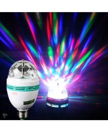 LED disco lamp - discobal - fitting voor discolamp - RGB roterende discolamp E27 - multicolor discolamp - DisQounts