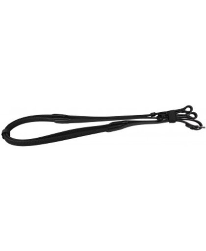 QHP Teugel rubber Soft m/ blinde sluitingen - Black - Full