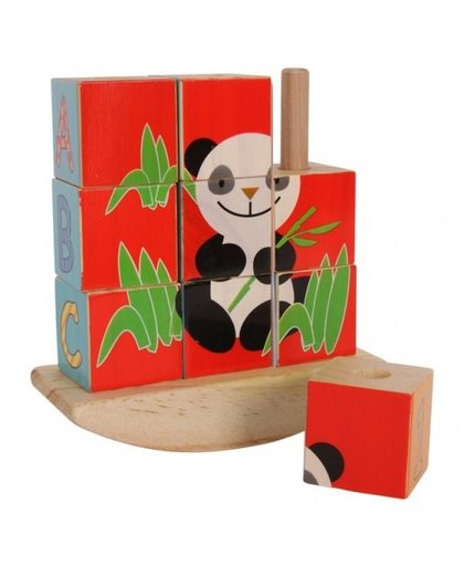 Small Foot Houten Blokpuzzel Schommel Panda en Olifant
