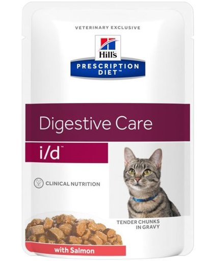 Hill's Prescription Diet I/D - Gastrointestinal - Zalm - Kattenvoer - 12 x 85 g