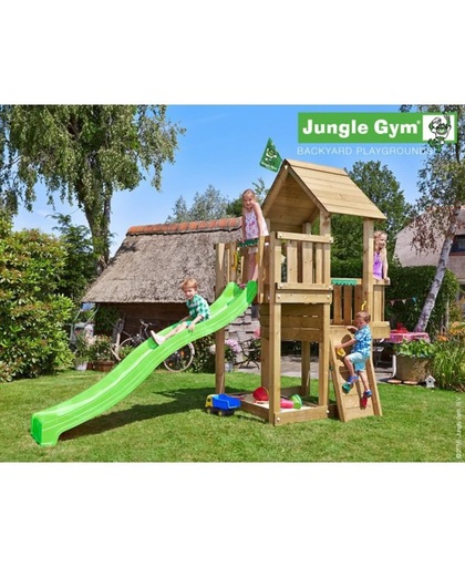 Jungle Gym Speeltoren met Glijbaan (lichtgroen) Cubby