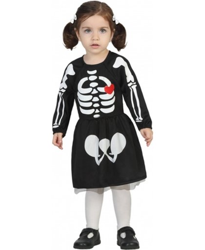 Schattig skelet kostuum voor meisjes - Verkleedkleding - 0-6 mnd