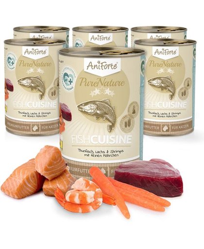 AniForte® PureNature FishCuisine - Fijne vispaté voor katten - 6 x 375g