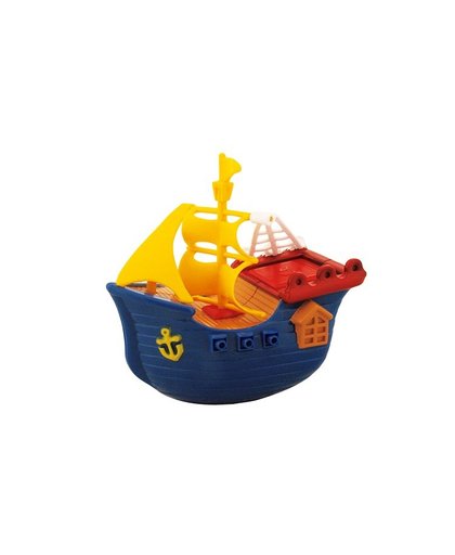 Waterworld Badfiguur Piratenboot blauw 13 cm
