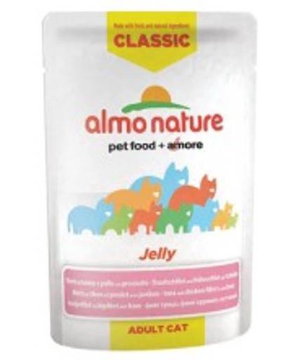 Almo Nature Classic - Jelly Tonijn. Kip & Ham - 24 x 55 gr