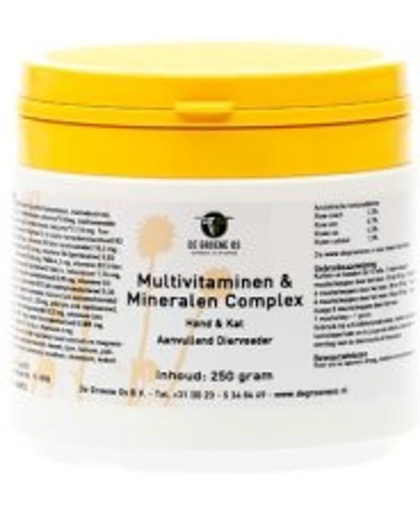 Groene Os Multivitaminen en Mineralen Complex - Hond/Kat - 250gr