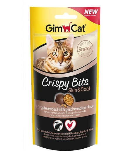 GimCat Crispy Bits Skin & Coat - Kat - Snack - 2 x 40 gr