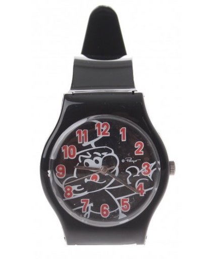 PB horloge Smurfen zwart 3 cm