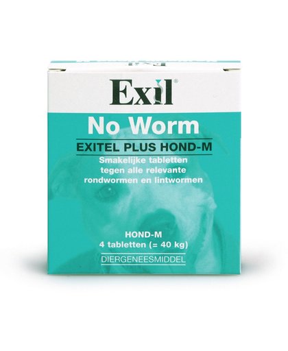 Exil Ontwormingsmiddel - Middel Grote Hond - 4 Tabletten