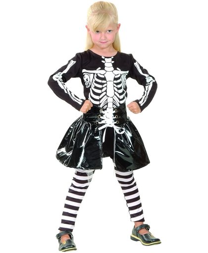 Verkleedkostuum skelet voor meisjes Halloween outfit - Verkleedkleding - 128/134