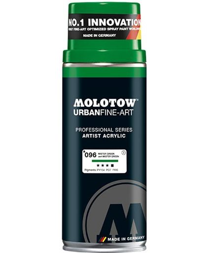 Molotow Urban Fine Art Acryl Spray: Groen - 400ml spuitbus voor canvas, plastic, metaal, hout etc.