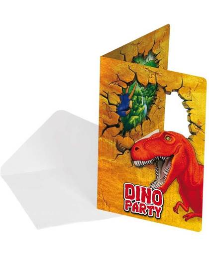 Dinosaurus Uitnodigingen 6 stuks