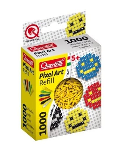 Quercetti Pixel Art aanvuldoos geel diameter 4 mm 1000 delig