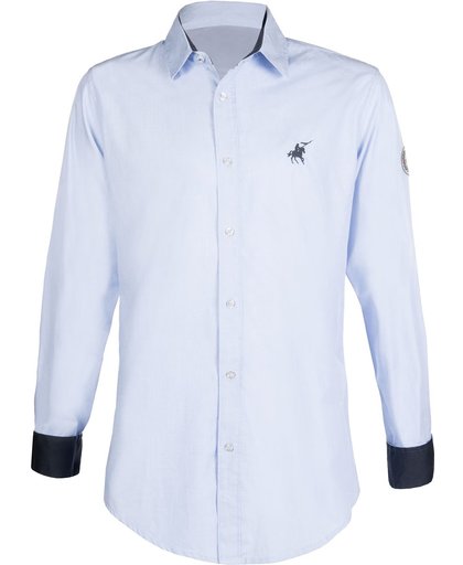 Heren overhemd -NORTH POLE- rookblauw L