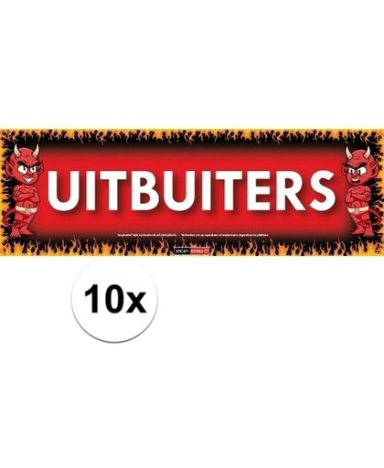 10x Sticky Devil Uitbuiters grappige teksen stickers