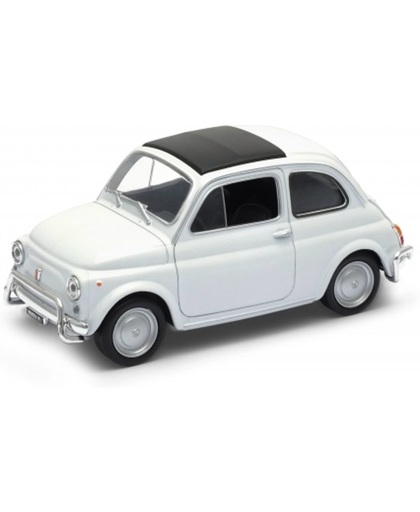 Fiat 500 classic in vensterdoos Welly 43606 kleur wit