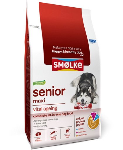 Smolke Senior Maxi - Lam & Rijst - Hondenvoer - 12 kg