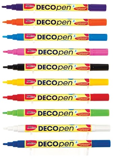 Deco-pennen met acrylverf en fijne punt voor knutselen - schooldenodigdheden te tekenen voor kinderen (5 stuks)