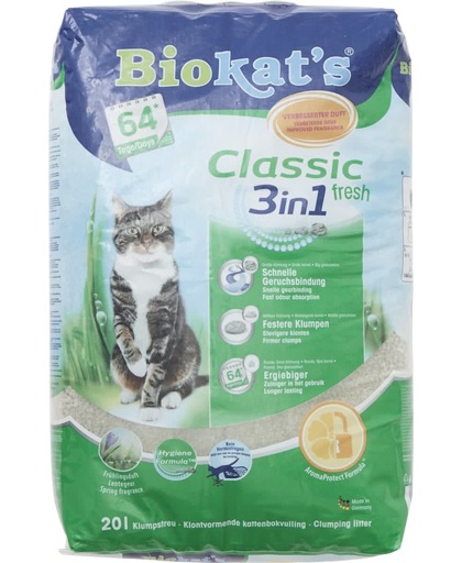 Biokat's Classic Fresh 3 in 1 - Kattenbakvulling - 20 L
