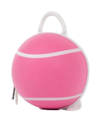 Sportpax rugzak 3D tennisbal roze nylon diameter 32 cm