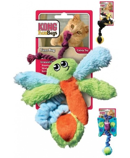 Kong Kat Kitty Fuzz Bugs - Speelmuis - 194 x 115 x 59 - Zwart - Assorti