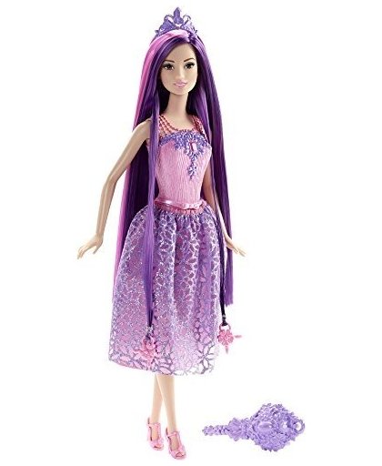 Barbie prinses Wonderlokken Woud 33 cm paars