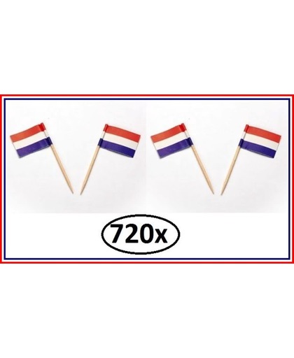 720x cocktailprikkers Nederlandse vlag