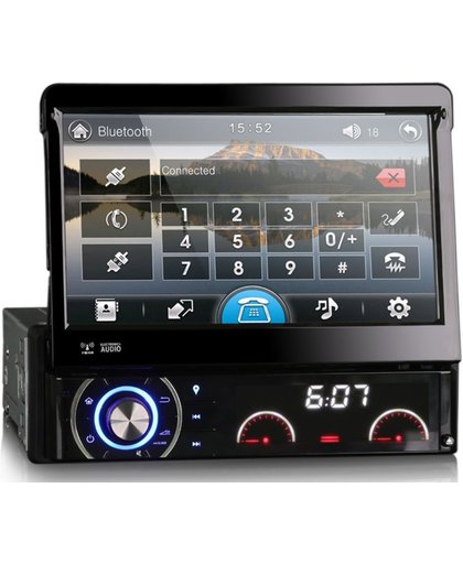 aux autoradio klapscherm met Nederlands gesproken Navigatie, Bluetooth, DVD, USB en tijdelijk met gratis achteruitcamera.