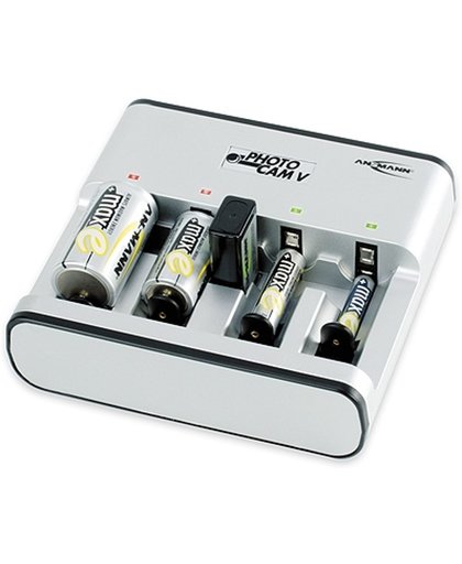 Ansmann 5207473 Batterijlader voor binnengebruik Wit batterij-oplader