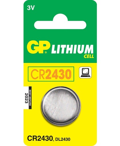 Knoopcel batterij GP CR2430 (doosje 10x 1stuk)