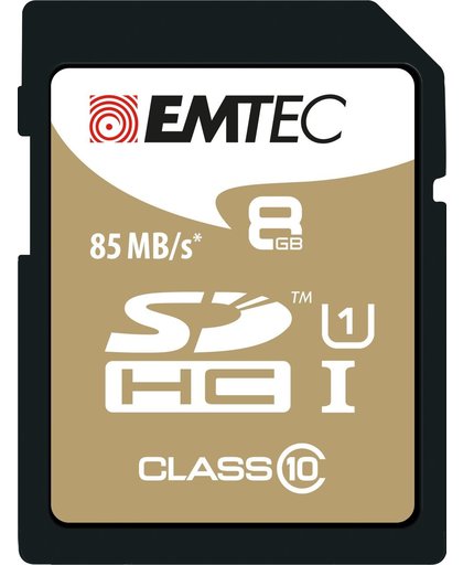 Emtec SDHC 8GB Class10 Gold + 8GB SDHC Klasse 10 flashgeheugen