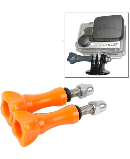 TMC-HR171 Plastic 5.5cm Duim schroeven voor GoGoPro Hero 4 / 3+ / 3 /2 camera's, pakket van 2 (Oranje)