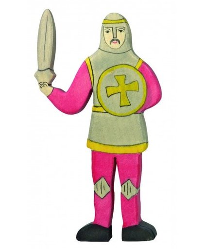 Holztiger Sprookjes en ridders: vechtende ridder (16 cm)