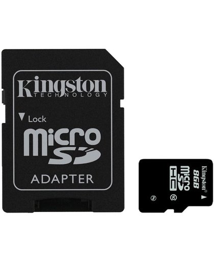 Kingston Technology 8GB microSDHC Card 8GB MicroSDHC Flash flashgeheugen