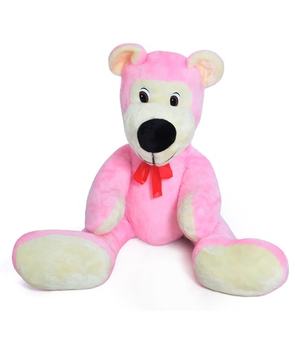 Grote knuffelbeer - Teddybeer - roze - 110 cm