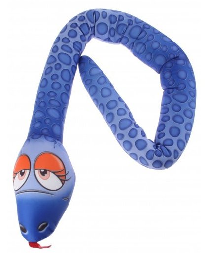 Eddy Toys knuffel slang blauw 145 cm