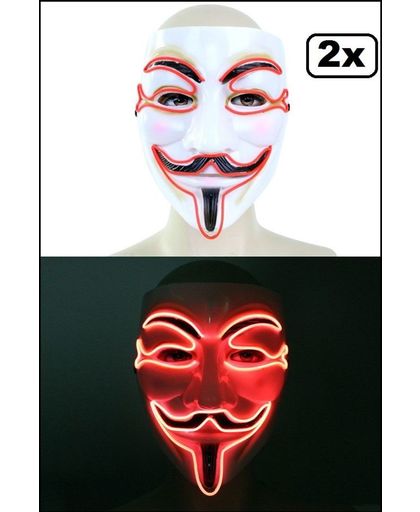 2x Masker Vendetta led verlichting 3 standen