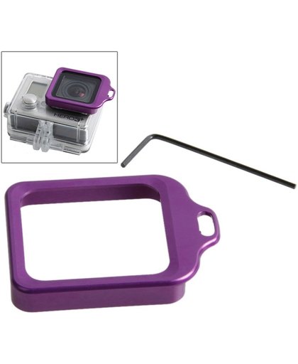Lens vervangings Kit (Aluminum draagriem ringbevestiging & schroevendraaier) voor GoPro HERO 4 / 3+(paars)