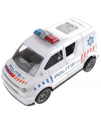 Gearbox politieauto wit staal 15 cm
