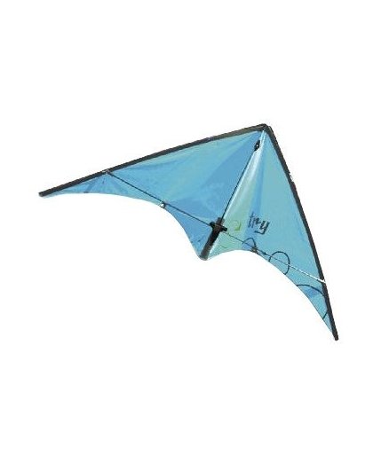 Rhombus vlieger Stunt Try blauw 38 x 110 cm