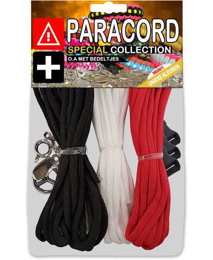 Paracord Set - Special Collection (Zwart / Wit / Rood)